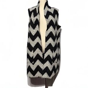 Tribal Monochrome Zigzag Vest